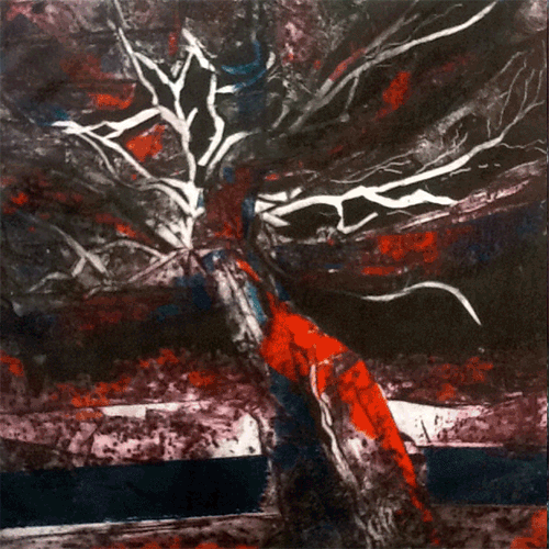 Trees- multiple resist prints